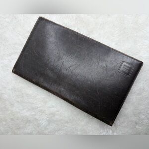 Dunhill dark brown leather wallet